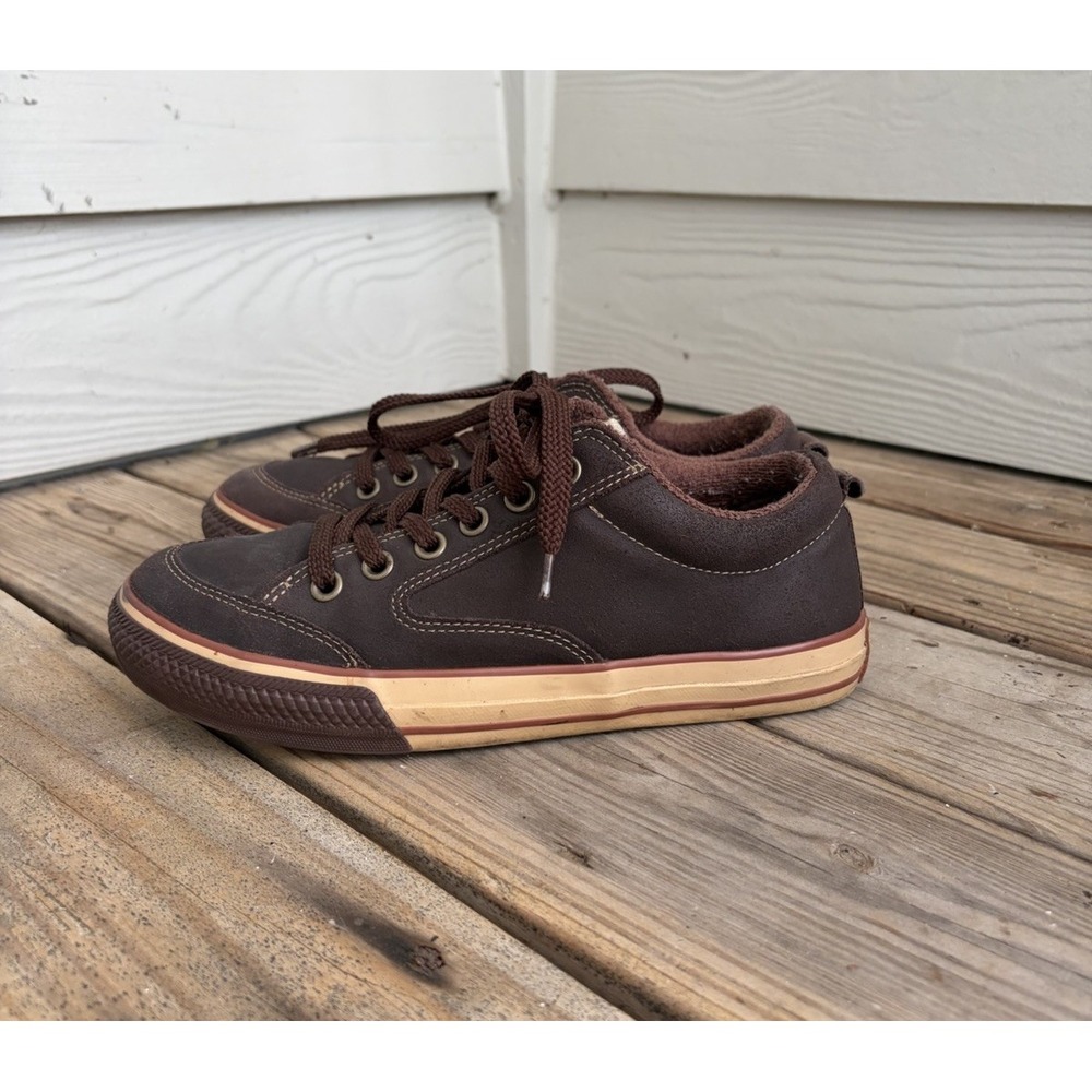 Converse All Star Brown Leather Low Top Sneakers Men’s 7.5 Women’s 9 Casual